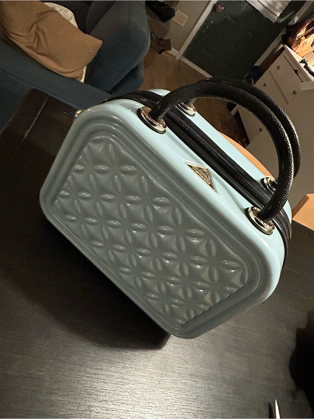 Triforce Elite Performance Hardside Beauty Case in Light Blue Travel NWT